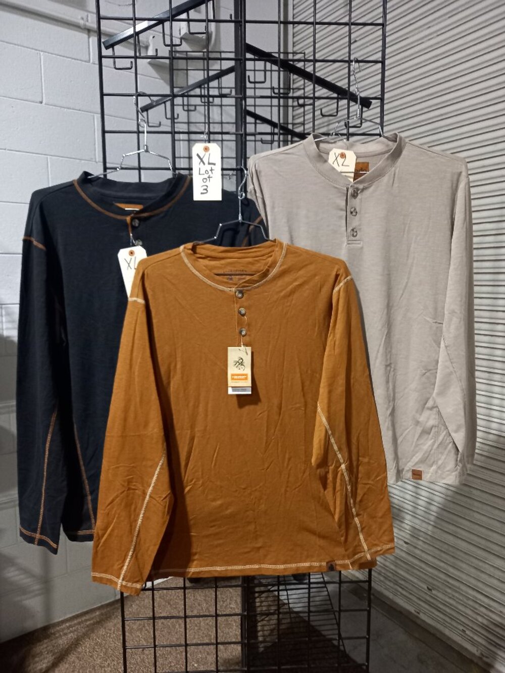 3-Long Sleeve Henleys | XL
